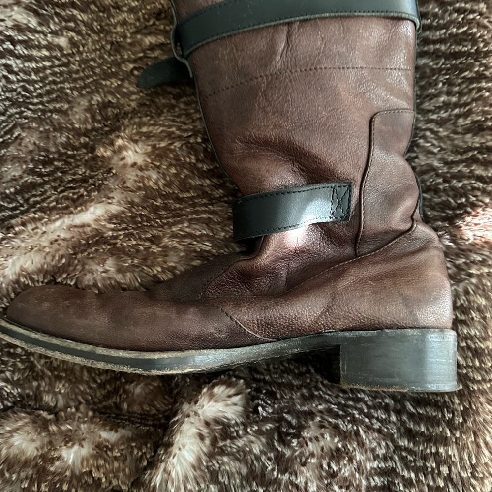 Balenciaga vintage brown and black sherpa lined boots - Picture 9 of 13